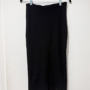 90s Ralph Lauren Merino Wool Black Pencil Skirt